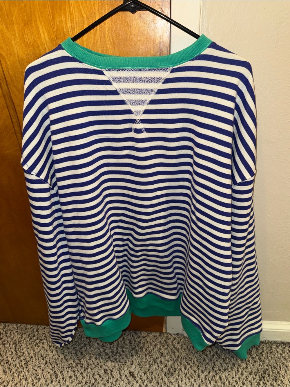 We The Free Classic Striped Oversized Crewneck Sand Dollar Combo Women’s Size M